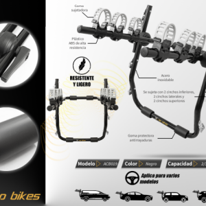 SOPORTE RACK AUTO/CAJUELA