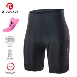 LICRA CORTA DE CICLISMO PARA MUJER X-TIGER | ALTA RESISTENCIA